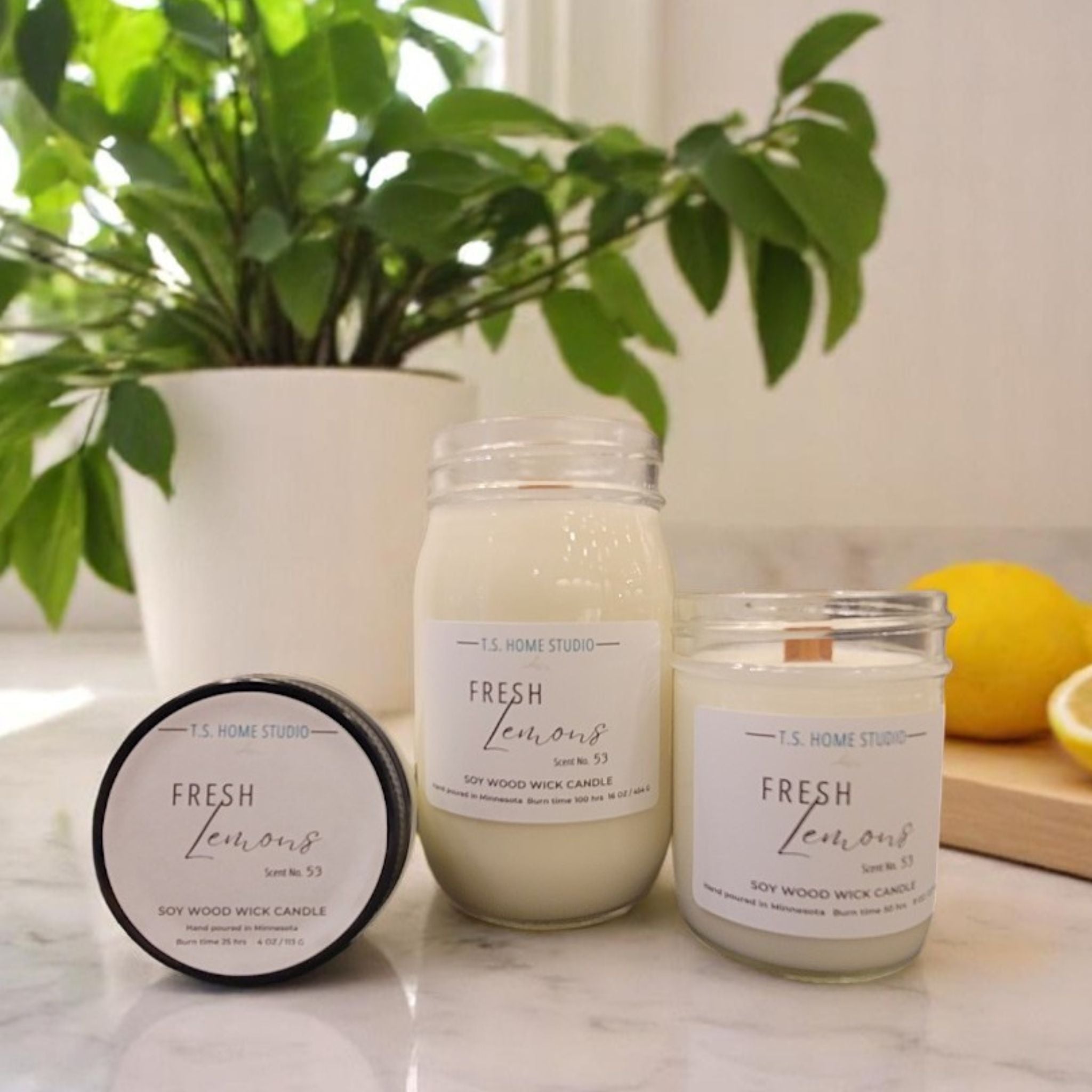 welcome 幸せハウス Fresh Lemons Soy Wood Wick Candle – TS HOME STUDIO