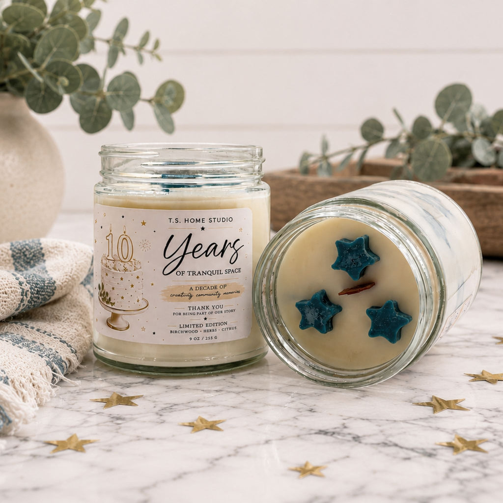 10 Year Anniversary Soy Wood Wick Candle