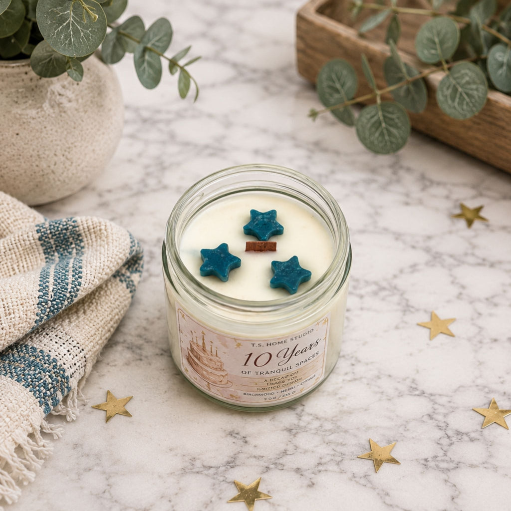 10 Year Anniversary Soy Wood Wick Candle