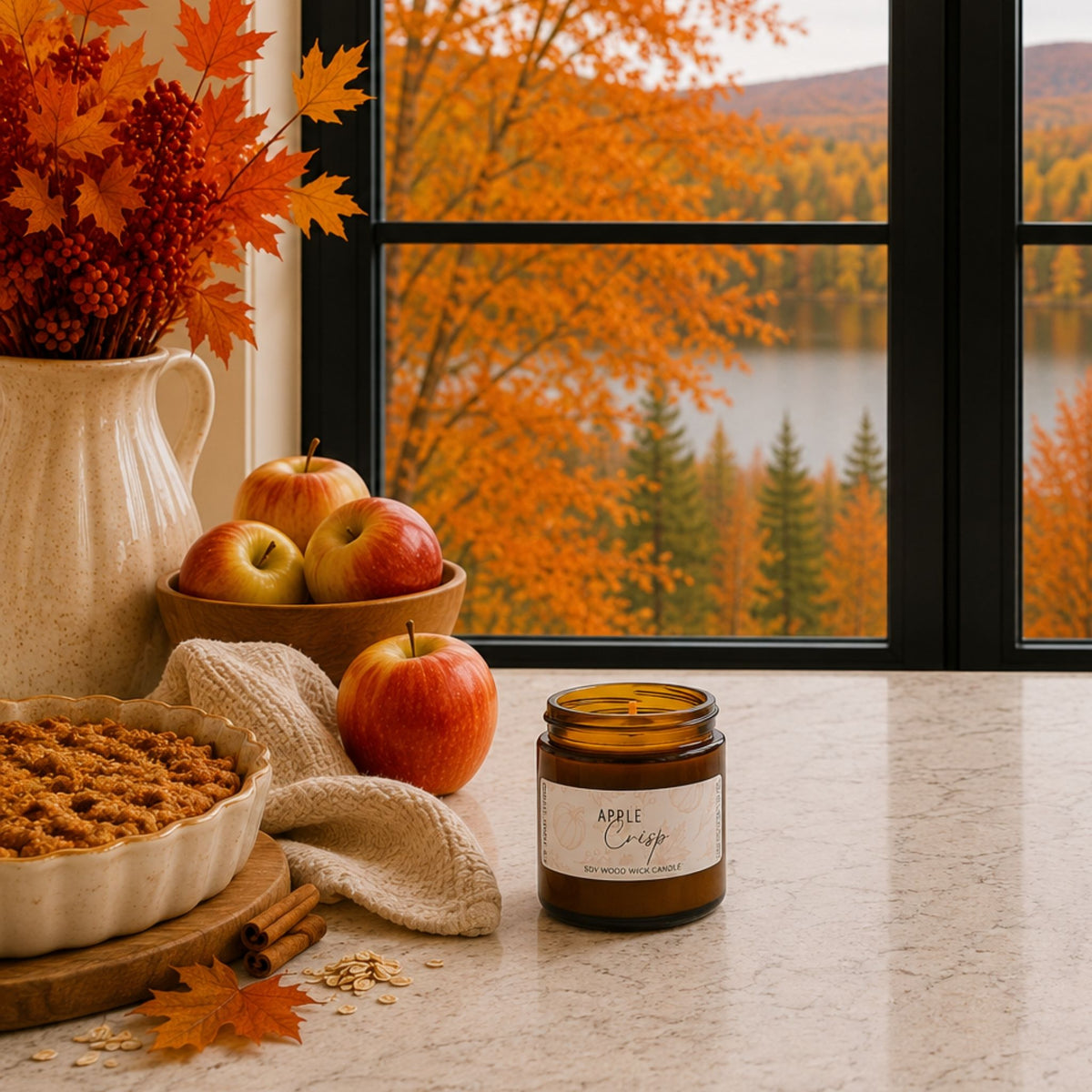 Apple Crisp Soy Wood Wick Candle