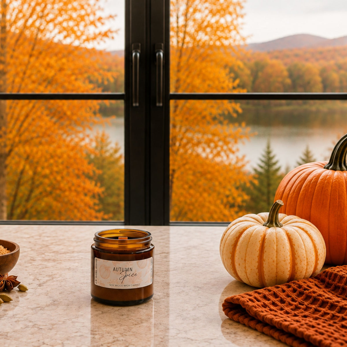 Autumn Spice Soy Wood Wick Candle