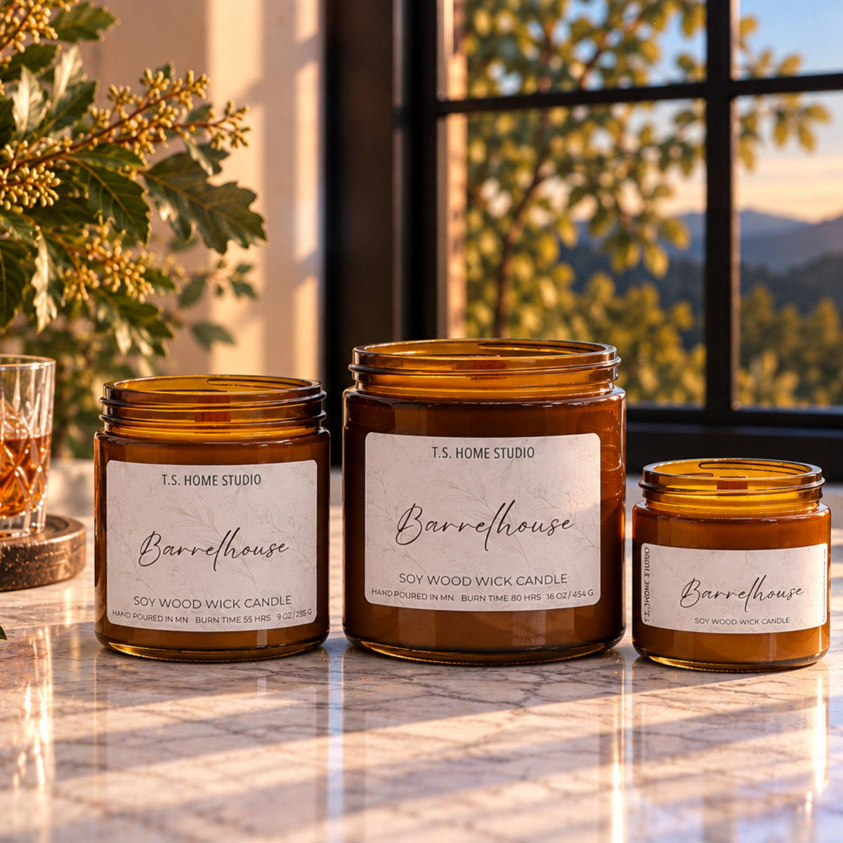 Barrelhouse Soy Wood Wick Candle