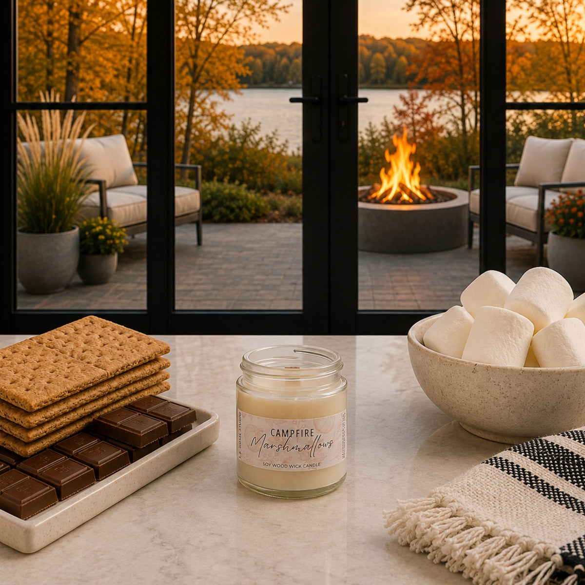 Campfire Marshmallows Soy Wood Wick Candle
