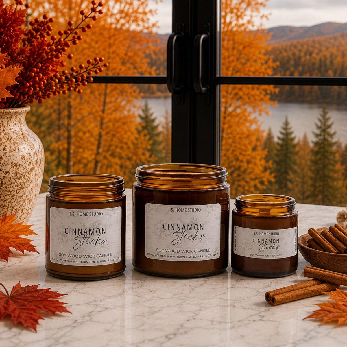Cinnamon Sticks Soy Wood Wick Candle