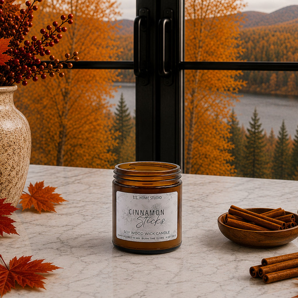 Cinnamon Sticks Soy Wood Wick Candle