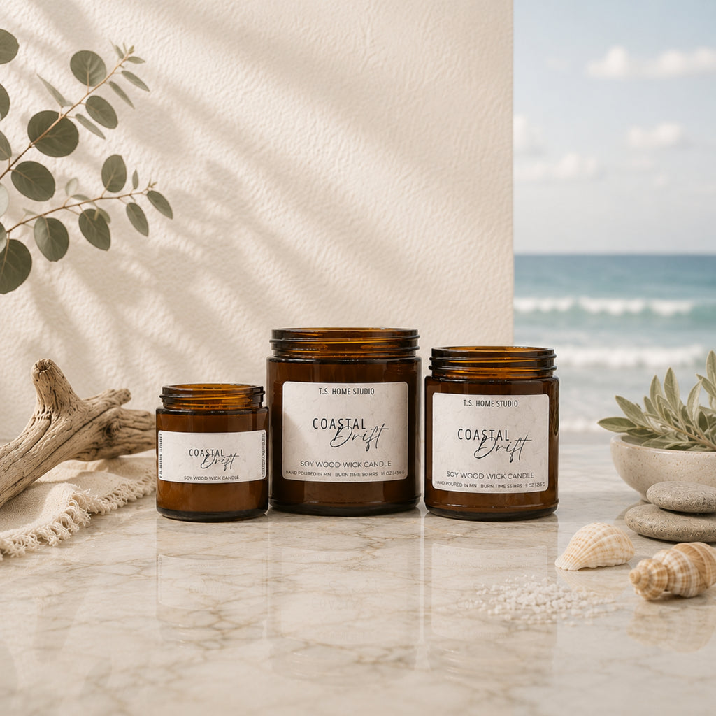 Coastal Drift Soy Wood Wick Candle