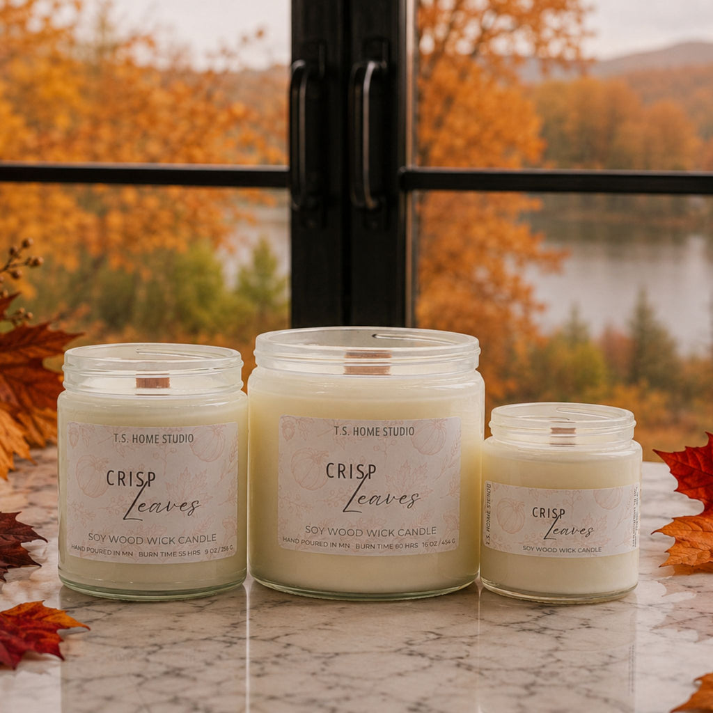 Crisp Leaves Soy Wood Wick Candle