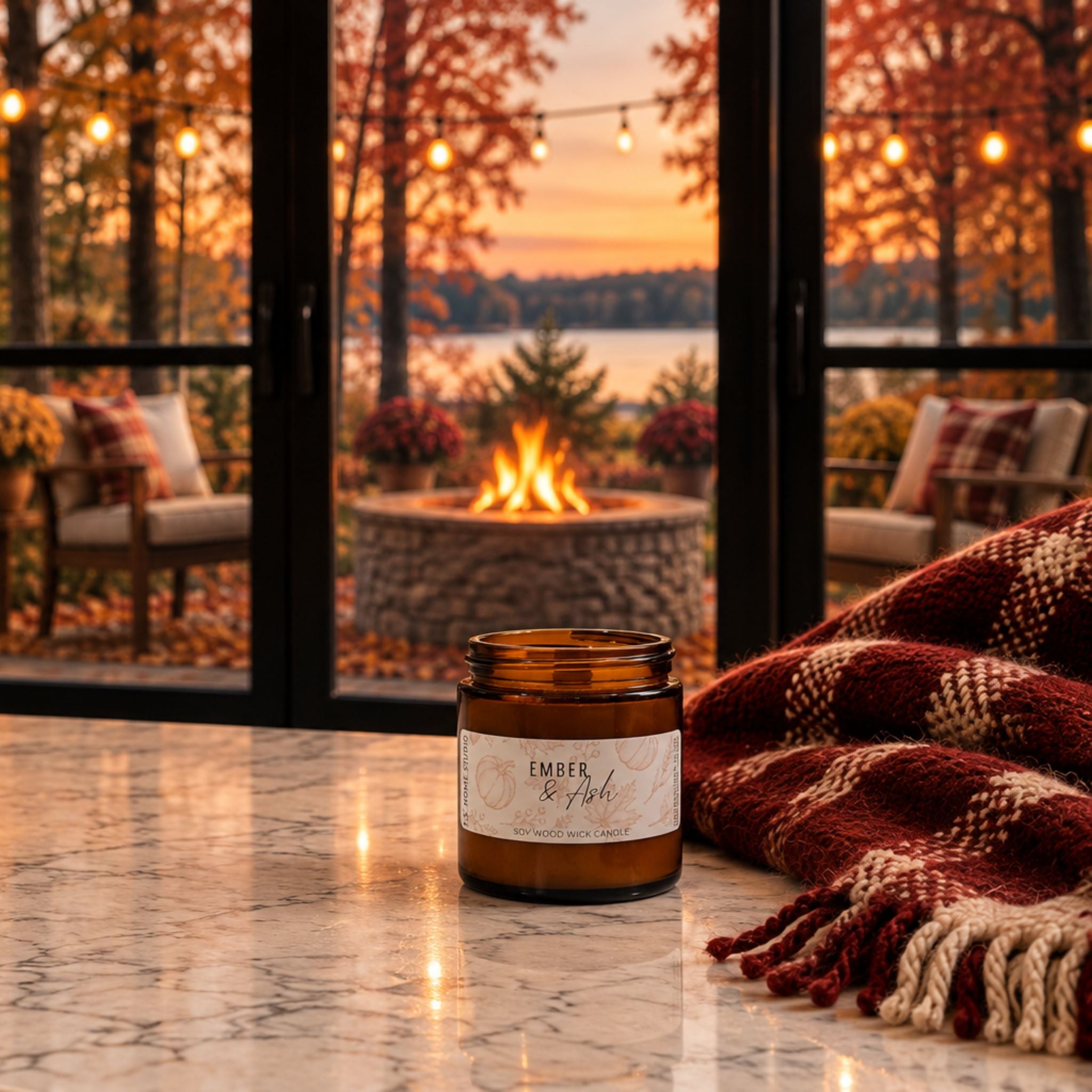 Ember & Ash Soy Wood Wick Candle