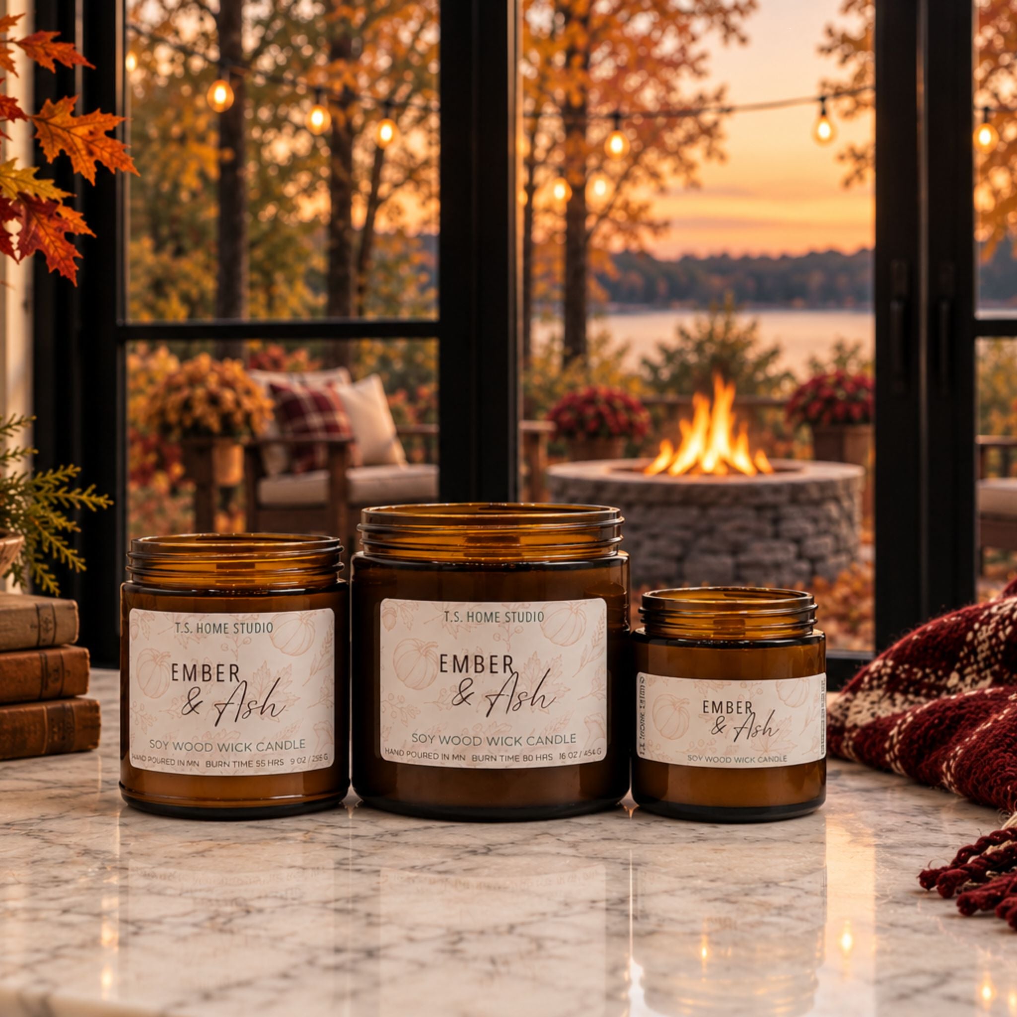 Ember & Ash Soy Wood Wick Candle