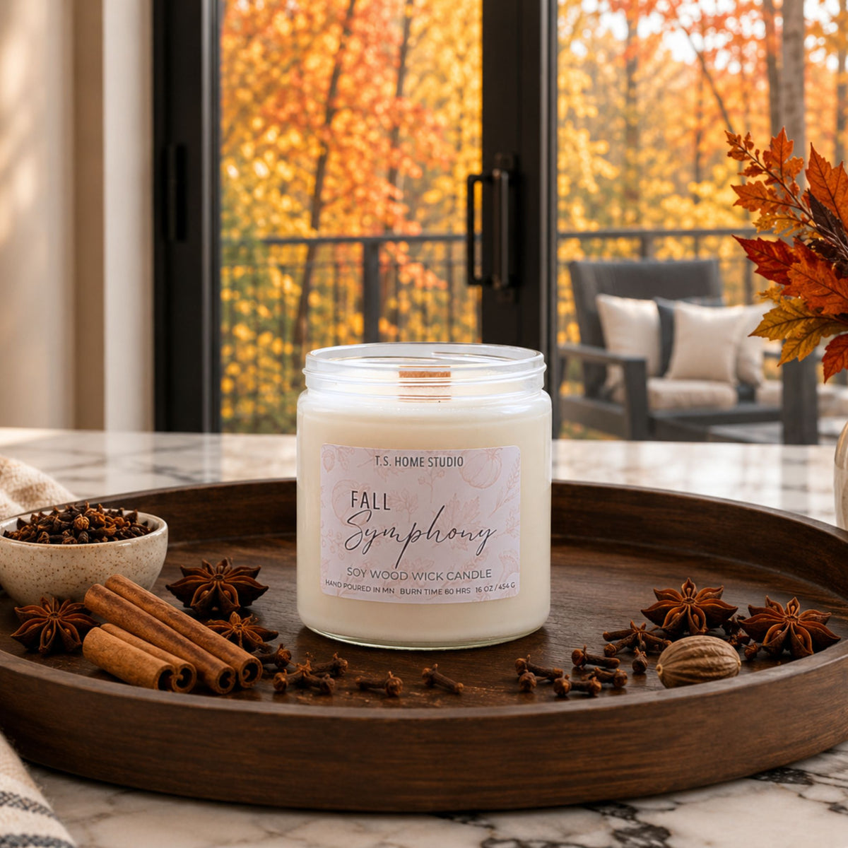 Fall Symphony Soy Wood Wick Candle