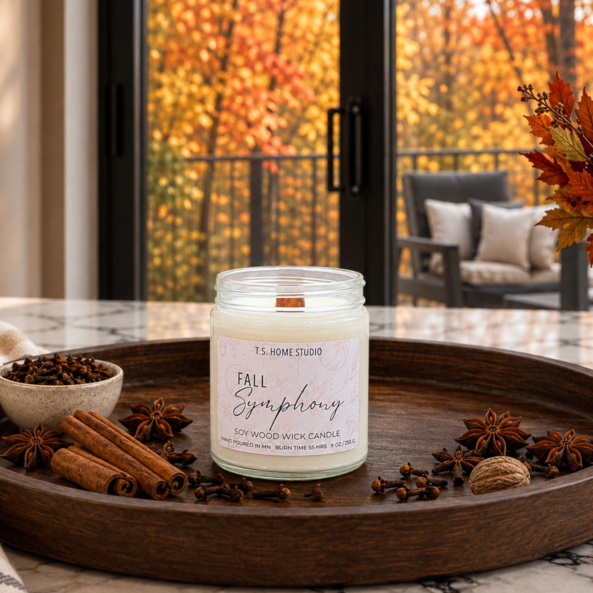 Fall Symphony Soy Wood Wick Candle