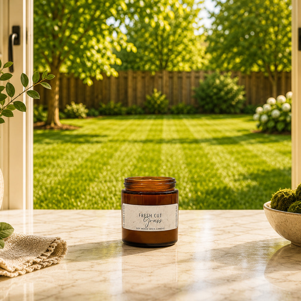 Fresh Cut Grass Soy Wood Wick Candle