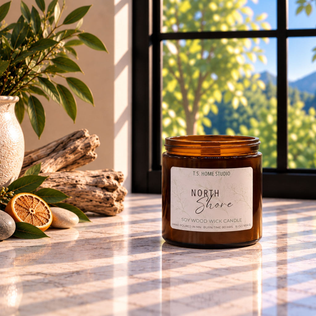 North Shore Soy Wood Wick Candle