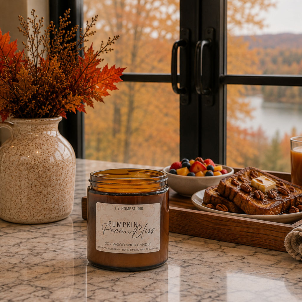 Pumpkin Pecan Bliss Soy Wood Wick Candle