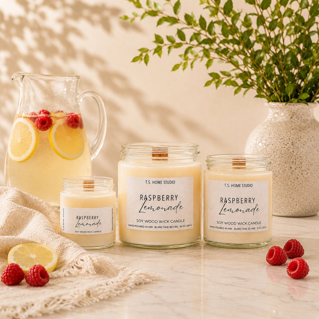 Raspberry Lemonade Soy Wood Wick Candle