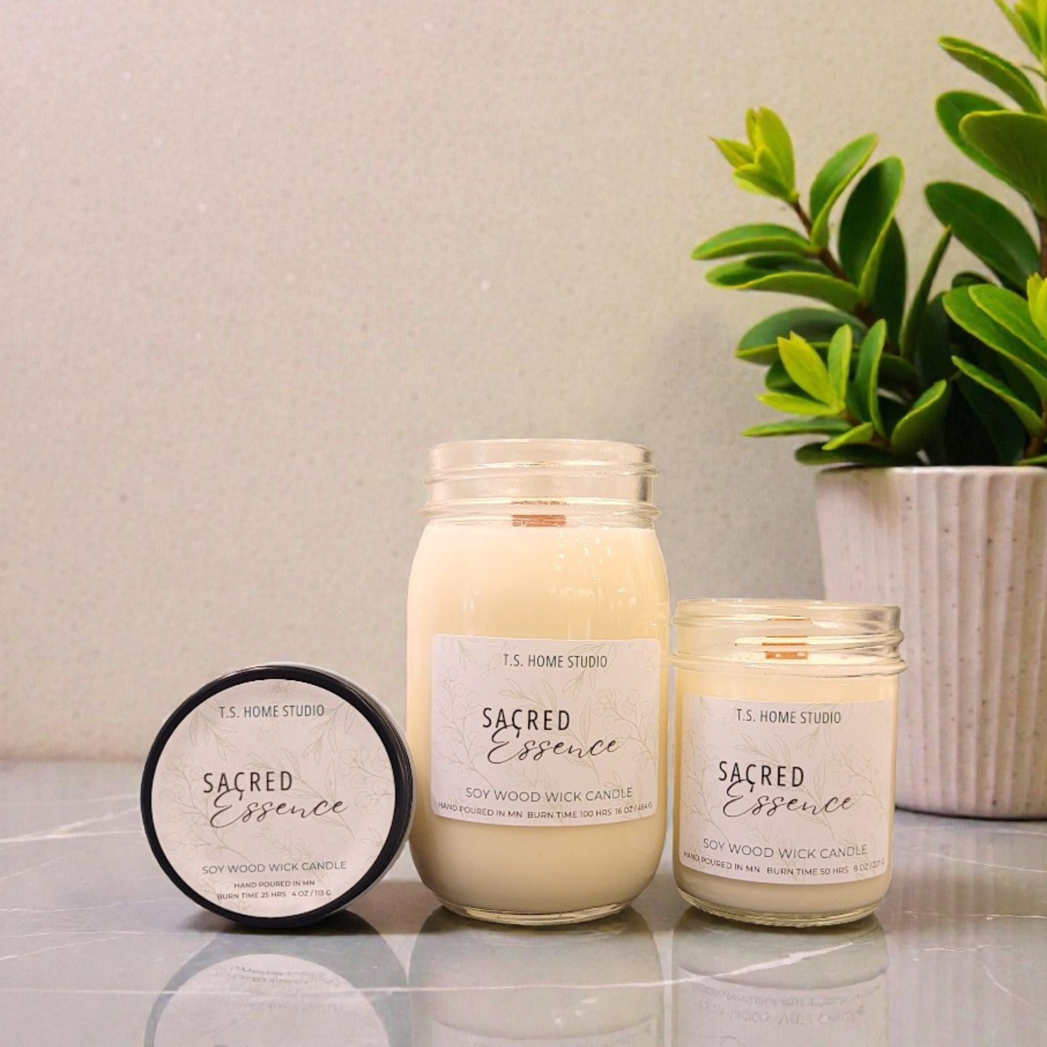 Sacred Essence Soy Wood Wick Candle