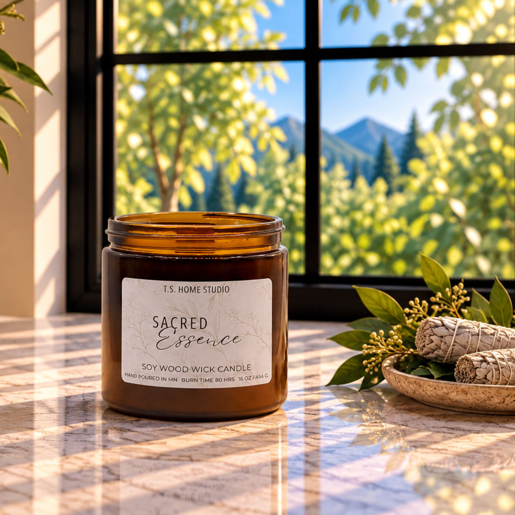 Sacred Essence Soy Wood Wick Candle