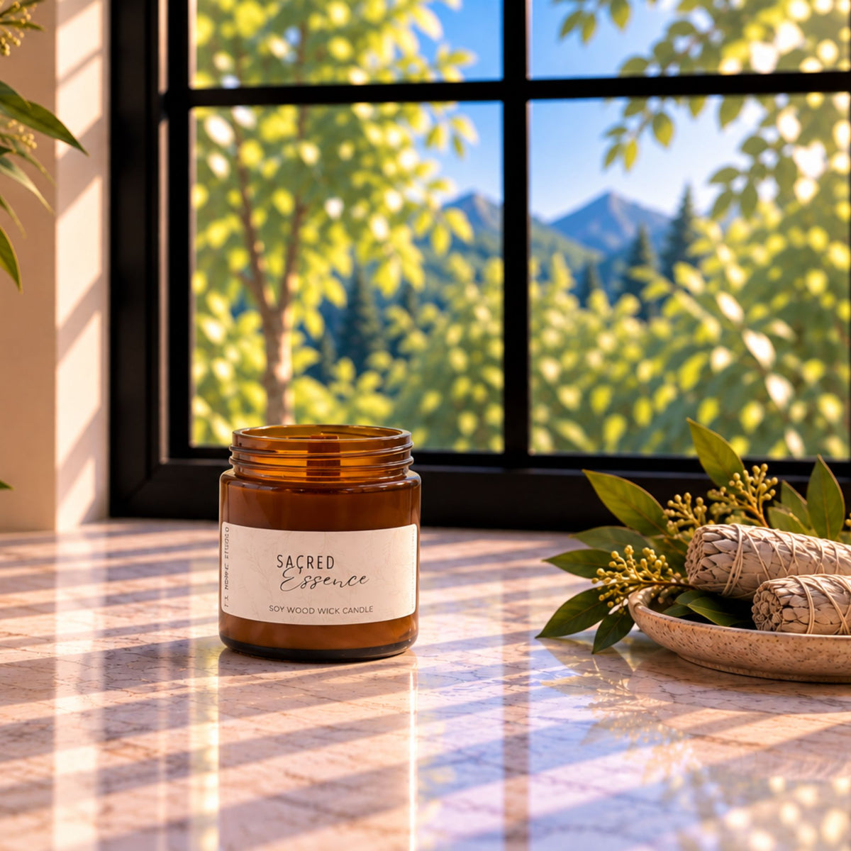 Sacred Essence Soy Wood Wick Candle
