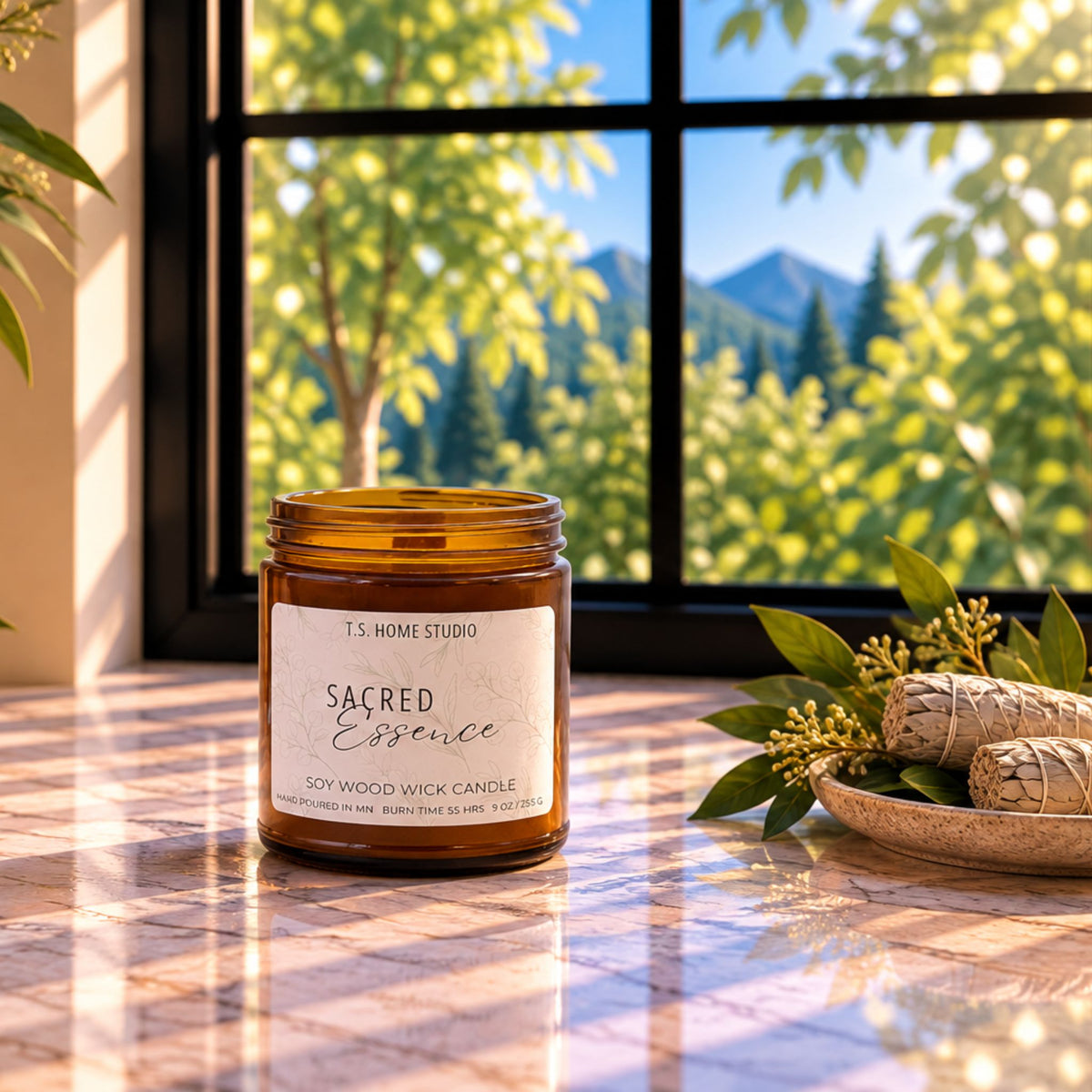 Sacred Essence Soy Wood Wick Candle