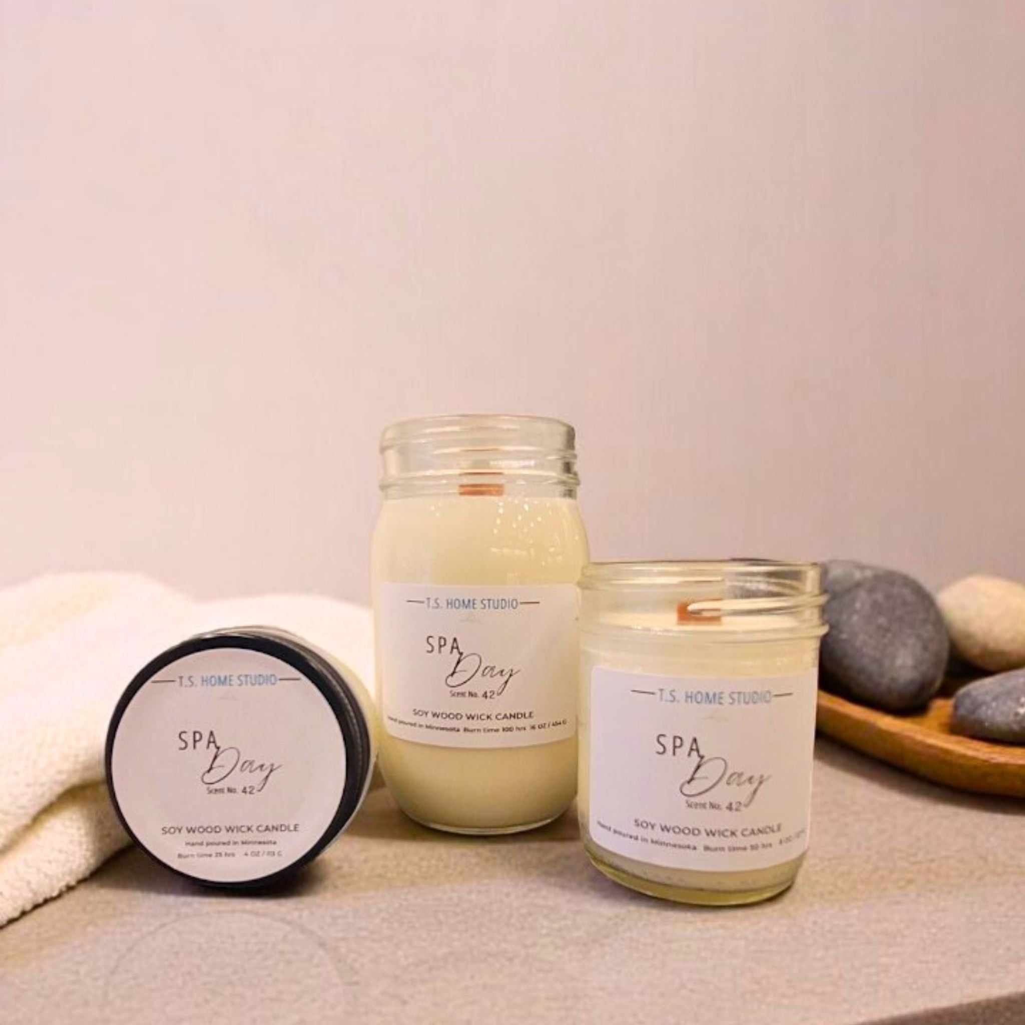 Spa Day Soy Wood Wick Candle