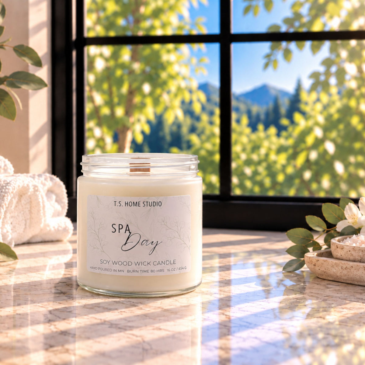 Spa Day Soy Wood Wick Candle