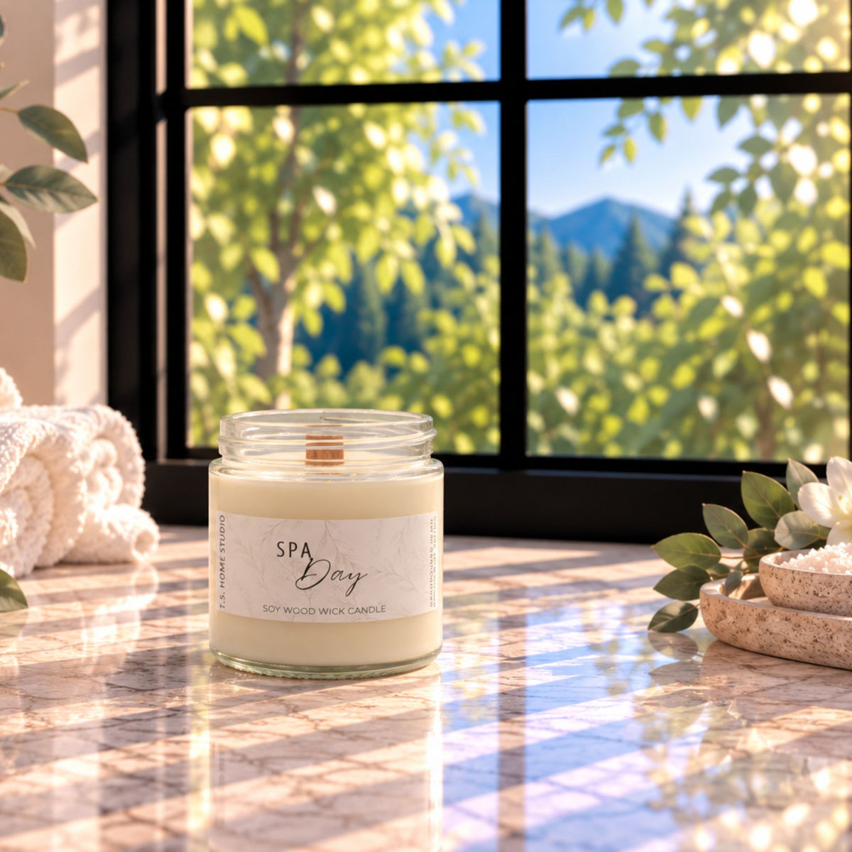 Spa Day Soy Wood Wick Candle
