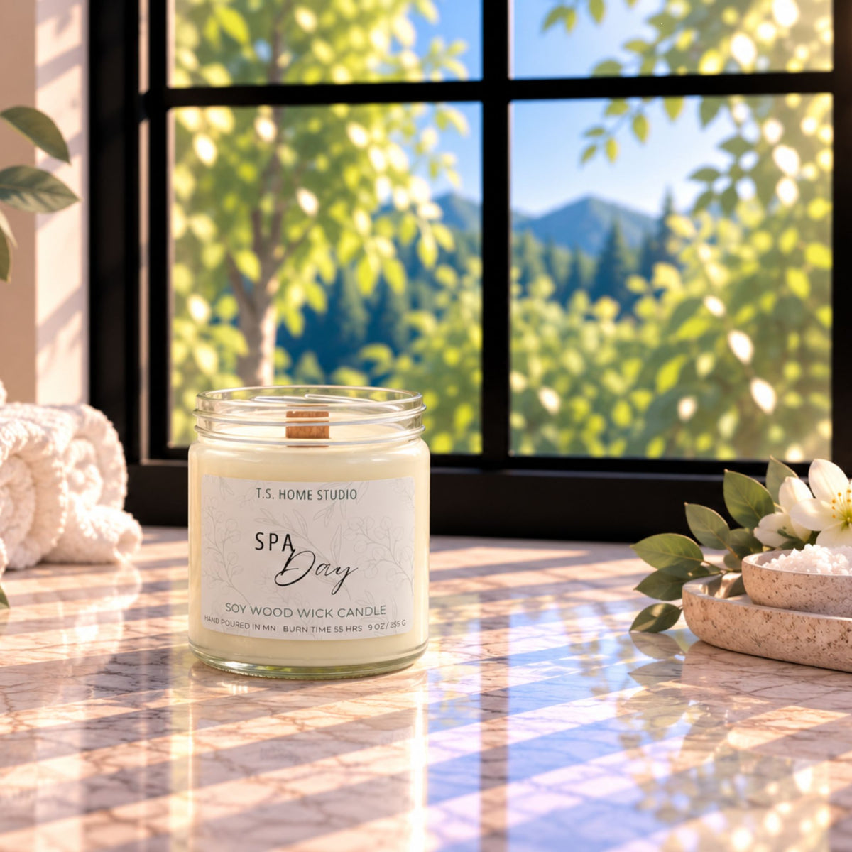 Spa Day Soy Wood Wick Candle