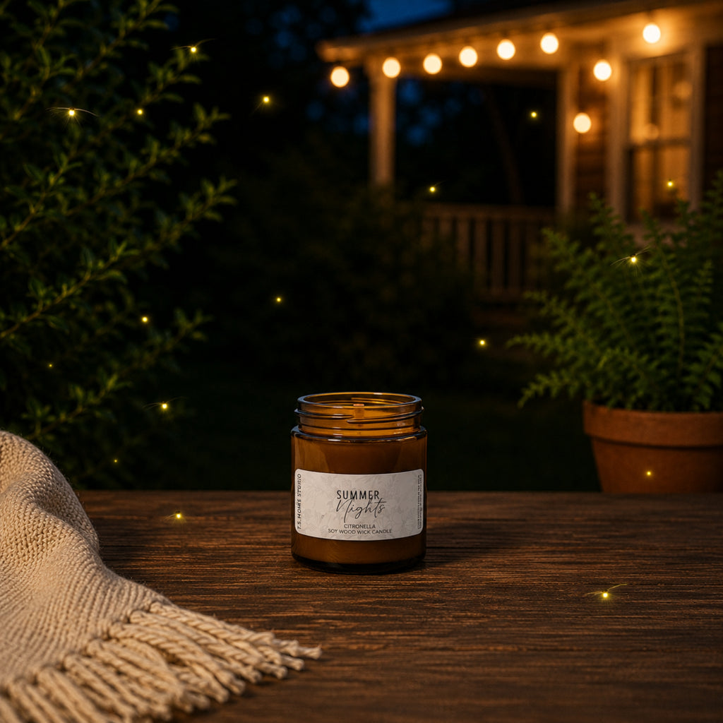 Summer Nights Soy Wood Wick Candle
