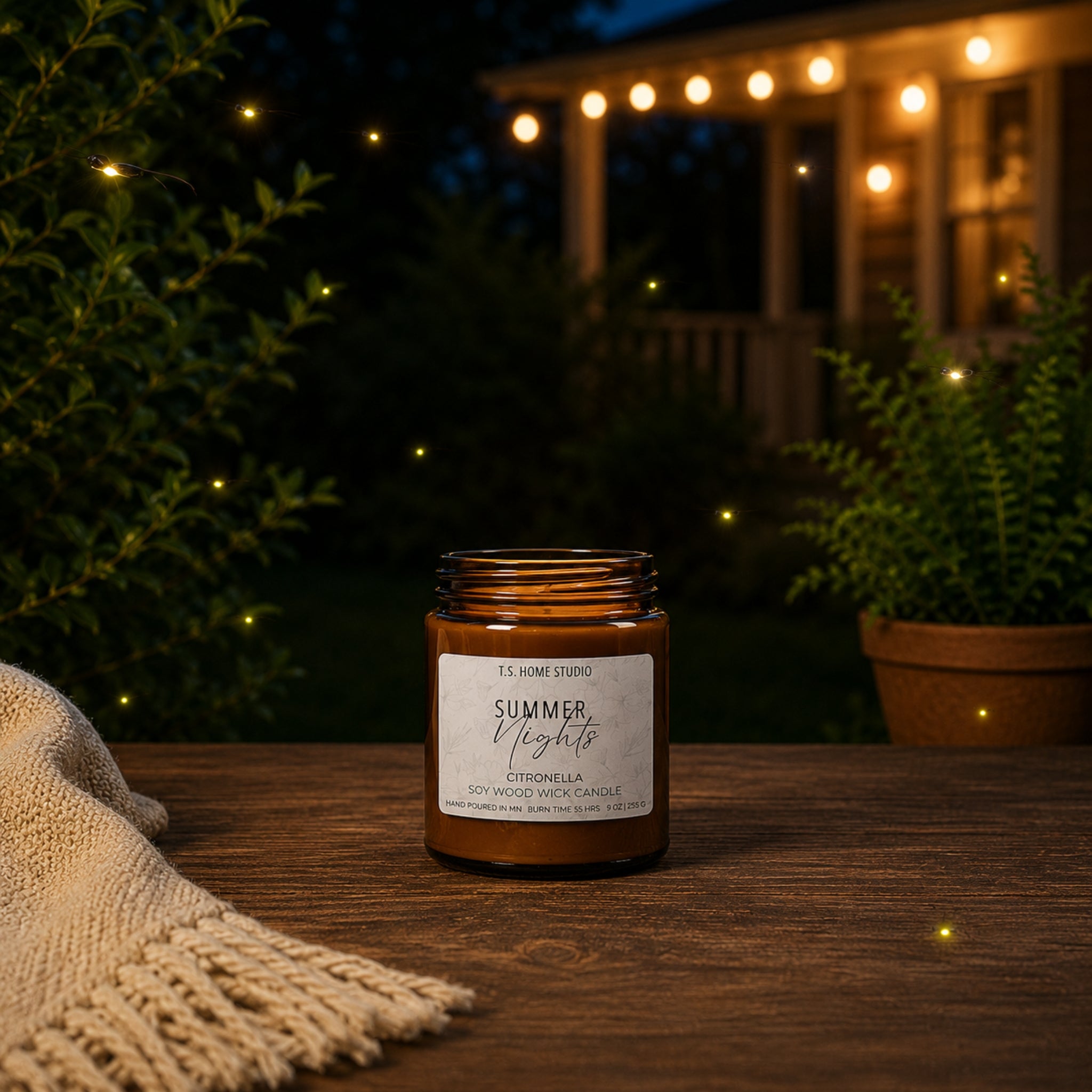 Summer Nights Soy Wood Wick Candle