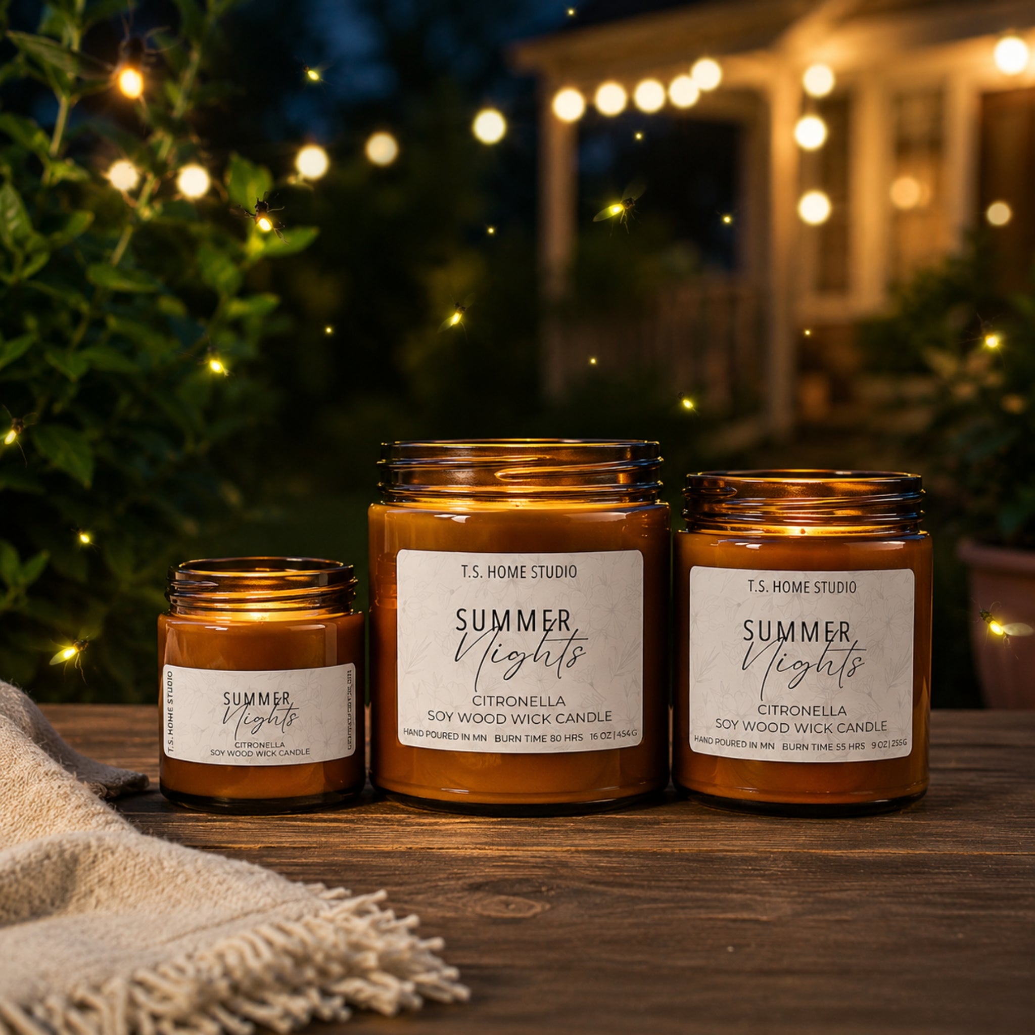 Summer Nights Soy Wood Wick Candle