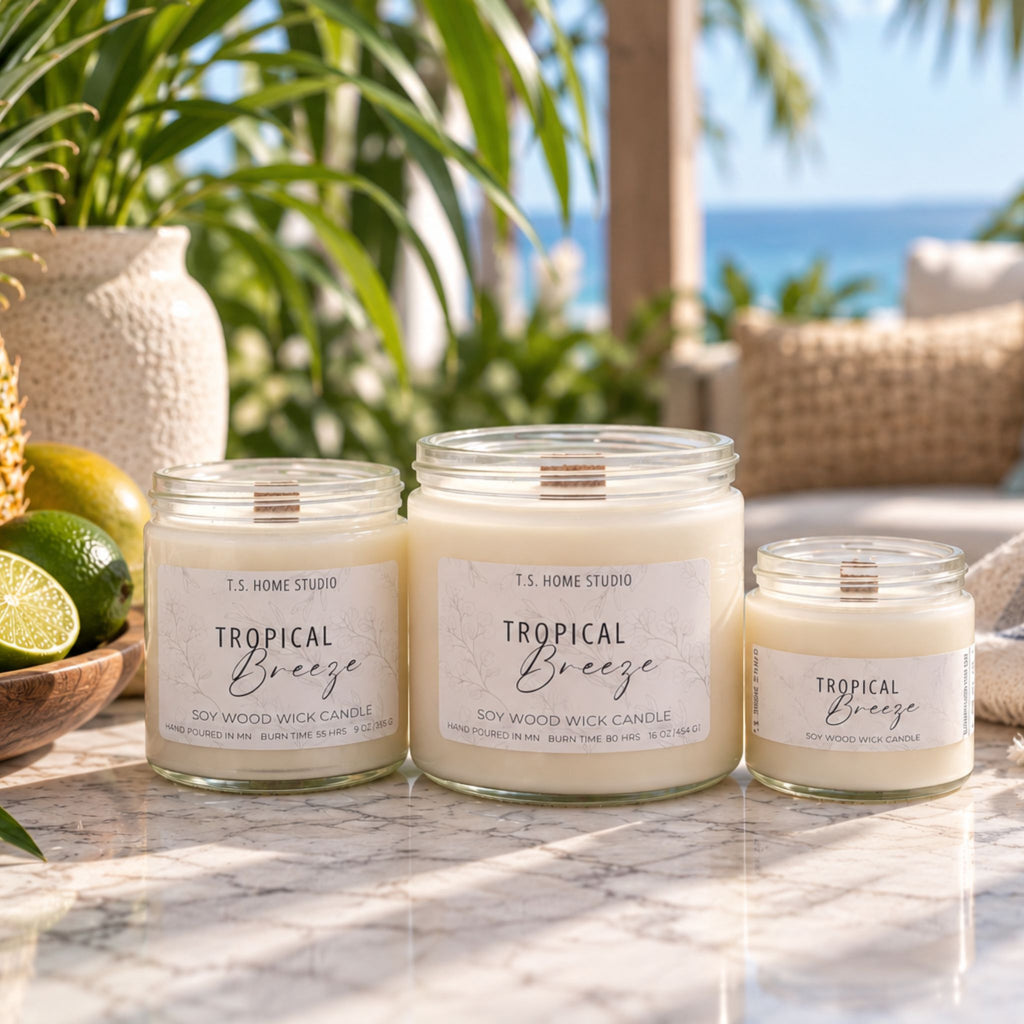 Tropical Breeze Soy Wood Wick Candle