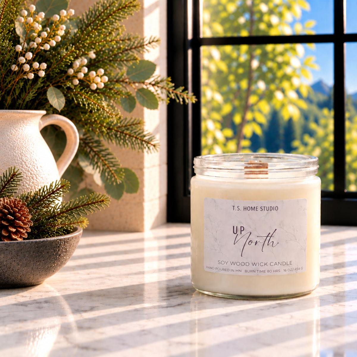 Up North Soy Wood Wick Candle