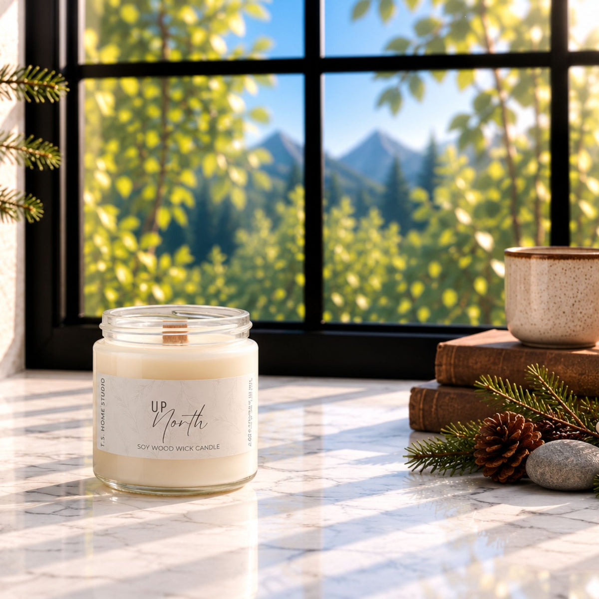 Up North Soy Wood Wick Candle