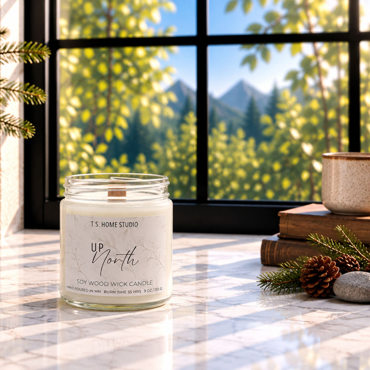 Up North Soy Wood Wick Candle