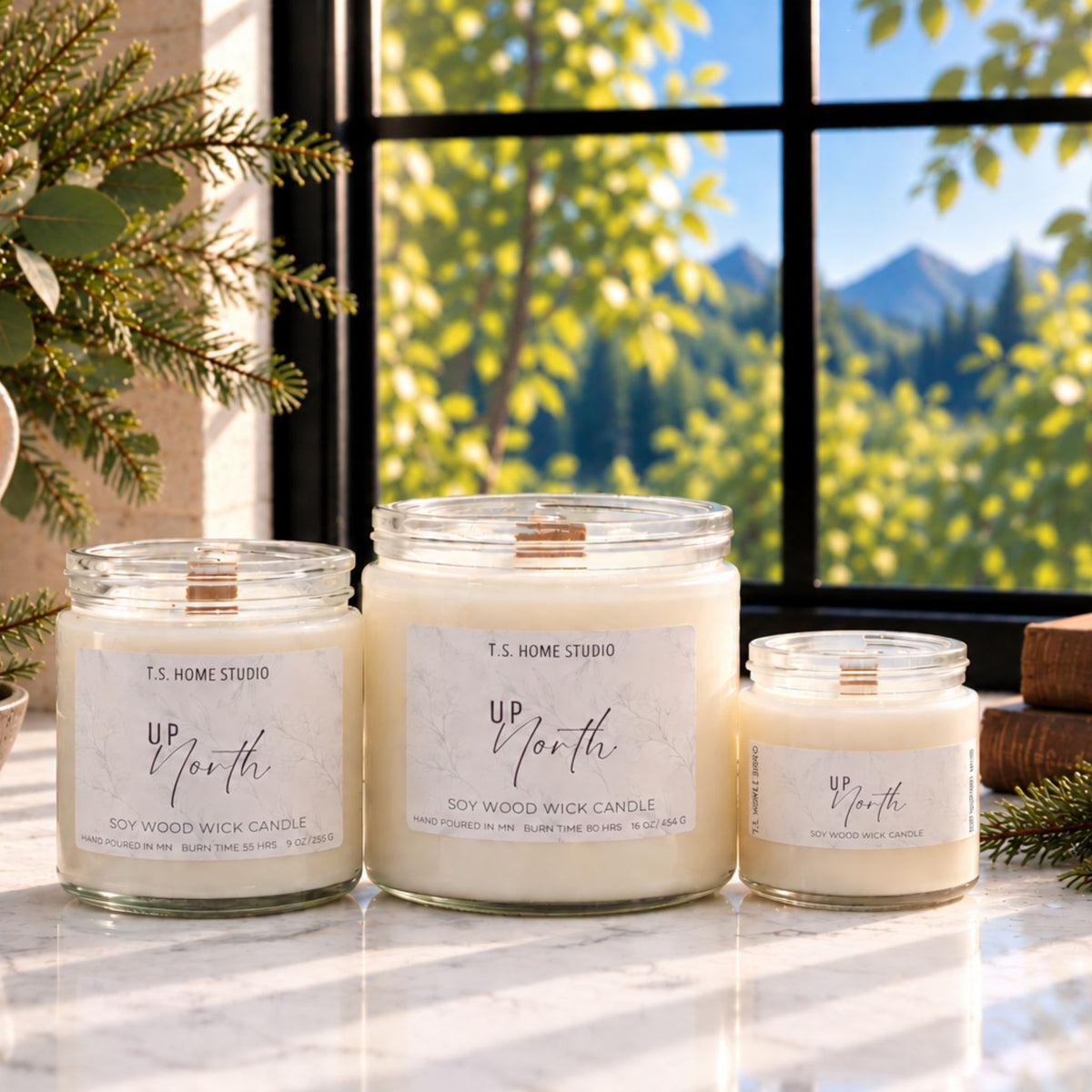 Up North Soy Wood Wick Candle