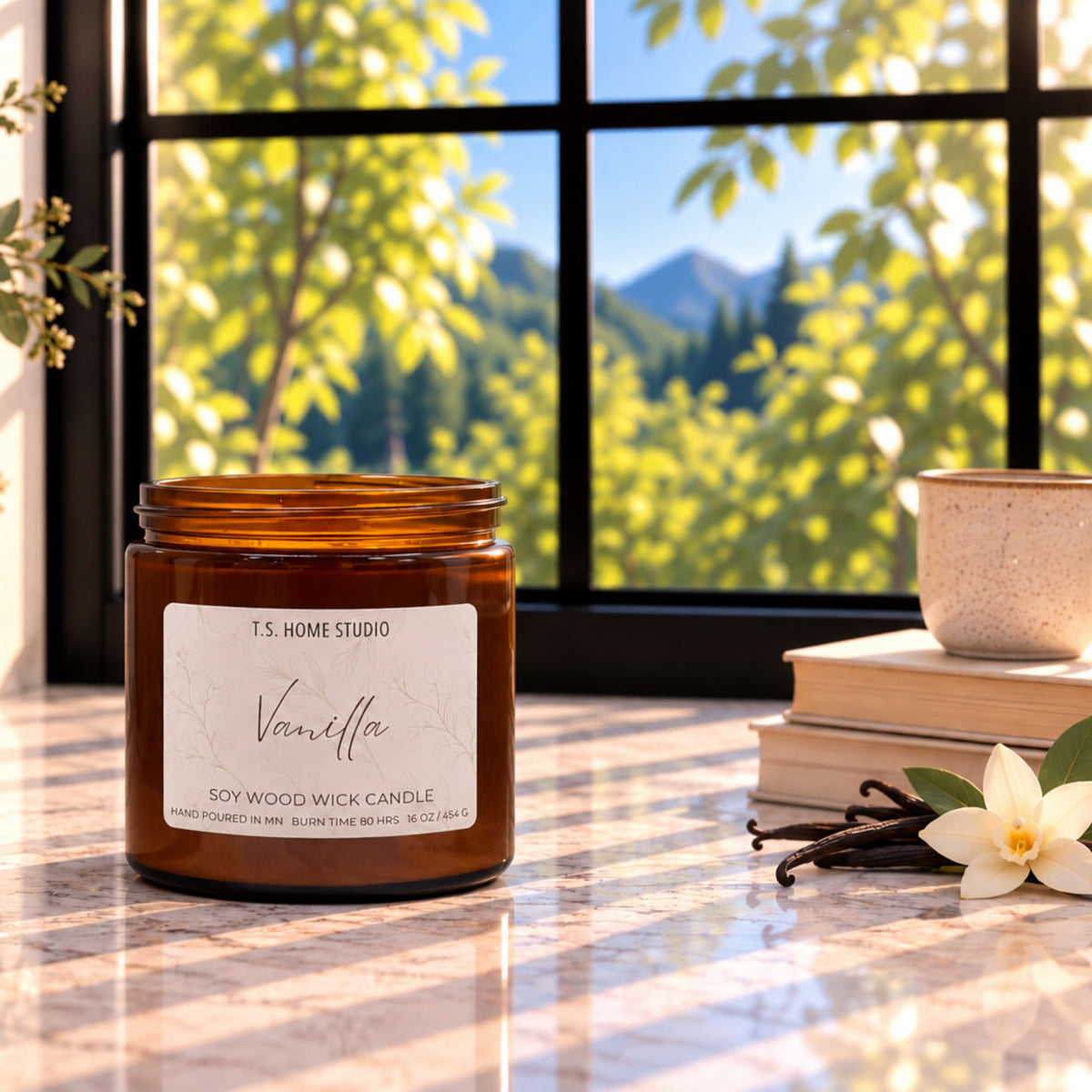 Vanilla Soy Wood Wick Candle