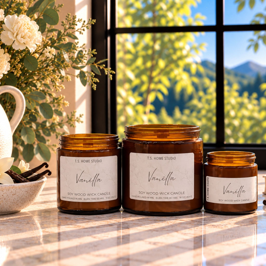 Vanilla Soy Wood Wick Candle