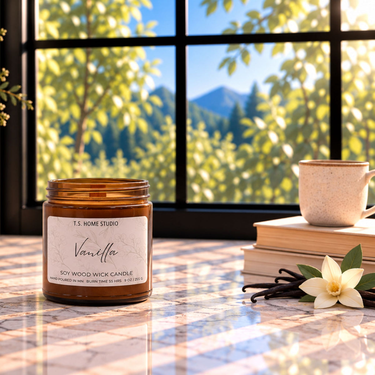 Vanilla Soy Wood Wick Candle