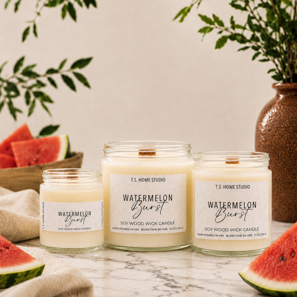 Watermelon Burst Soy Wood Wick Candle